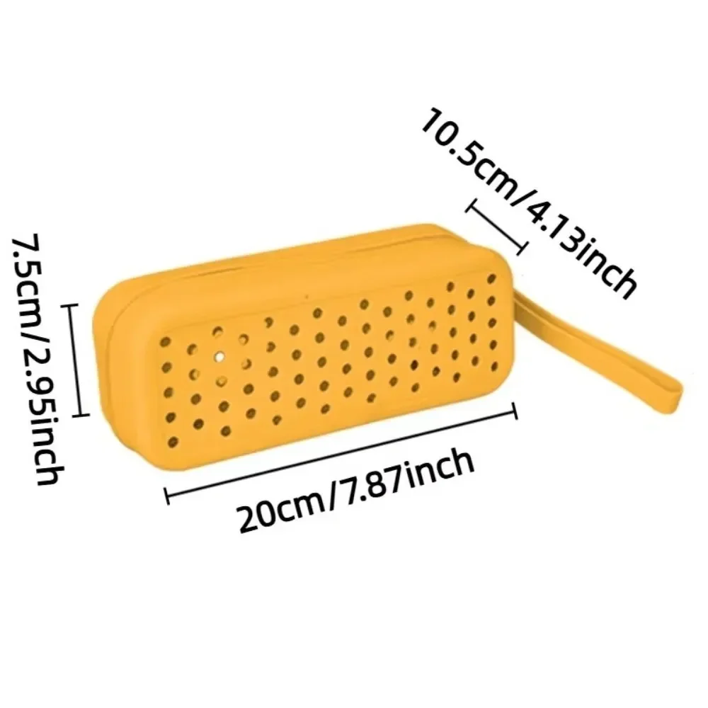 Tragbare Silikon-Schwimmbrillenhülle Perforierte Atmungsaktive Brillenaufbewahrungstasche Langlebiger Schwimmbrillenschutz für Reisen – Detail 1