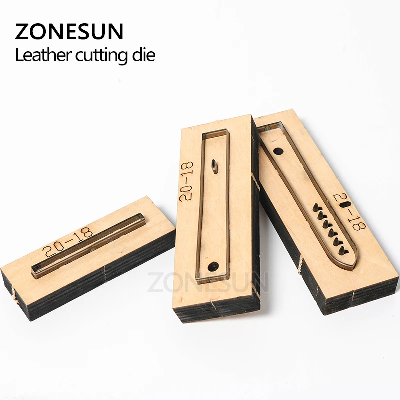 ZONESUN 20-18 Customized Leather Cutting Die Leather DIY Craft Supply Watch Band Strap Wooden Template Punching Knives Mould