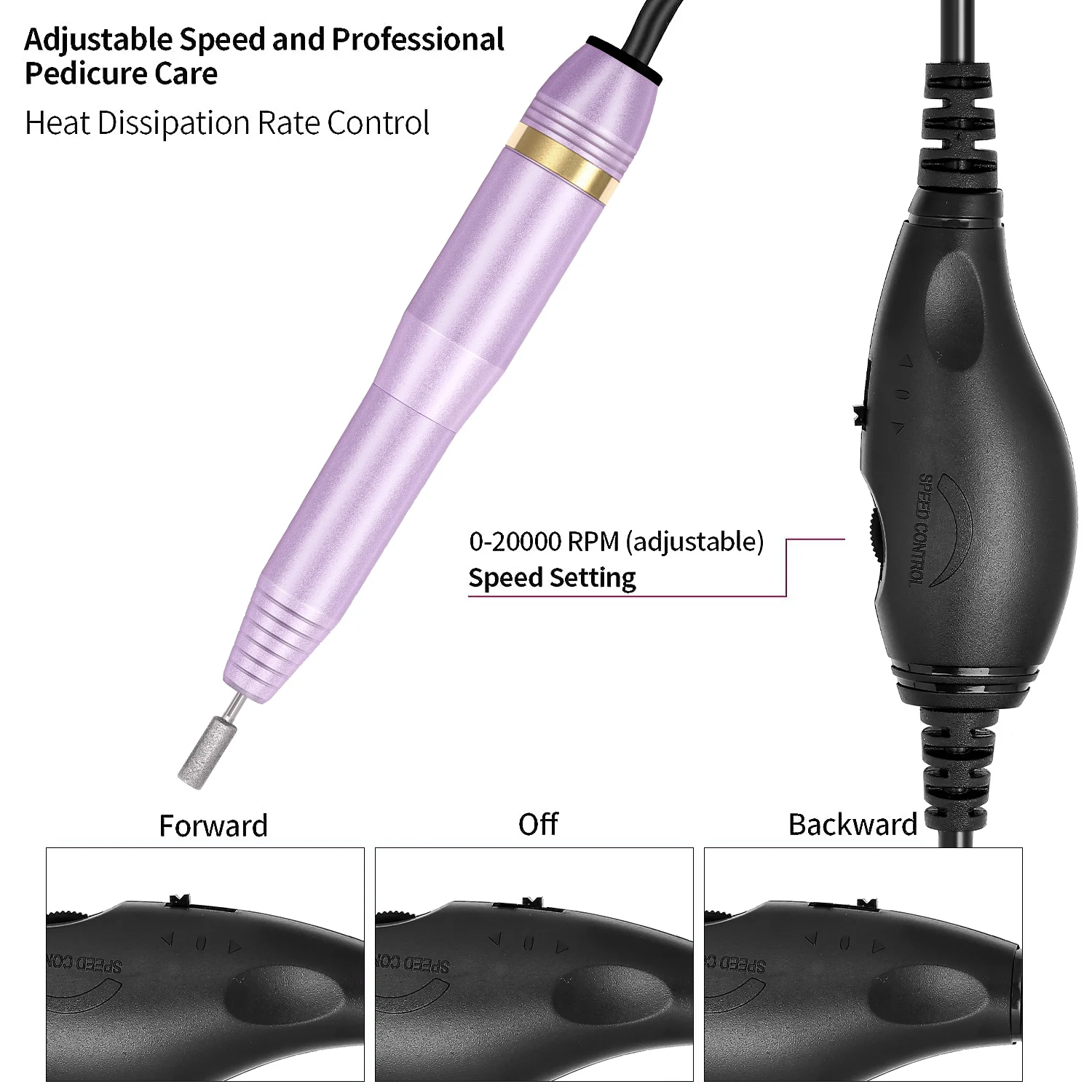 المهنية الكهربائية مسمار الحفر آلة المحمولة مسمار منخفضة الضوضاء القواطع البسيطة مسمار الحفر تلميع الأظافر لصالون مانيكير المنزل #6