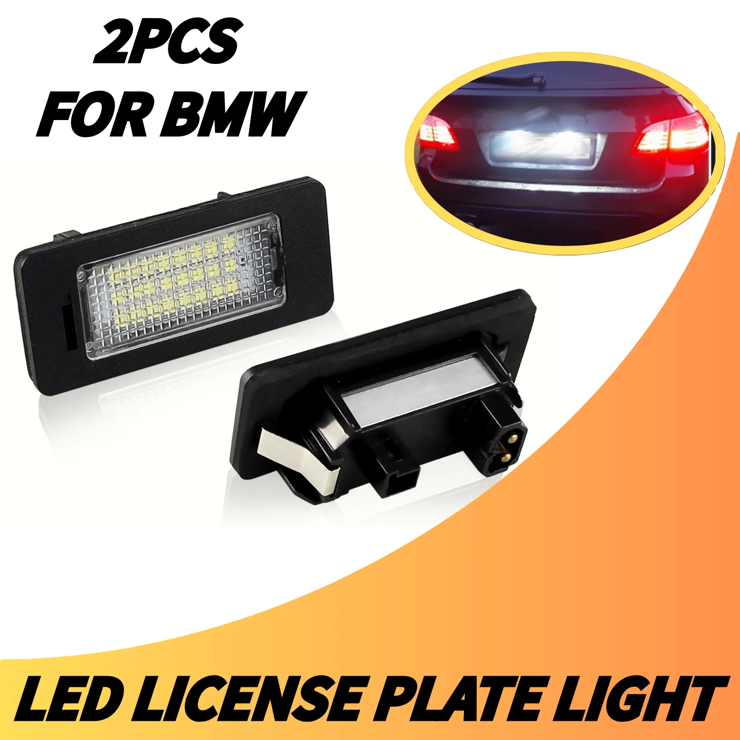 

2 шт. canbus для BMW E46 X5 E70 X6 E71 E72 E90 E92 E93 E91 M3 E39 M5 E60 E61 E82 Белые светодиодные фонари номерного знака Автомобильные аксессуары