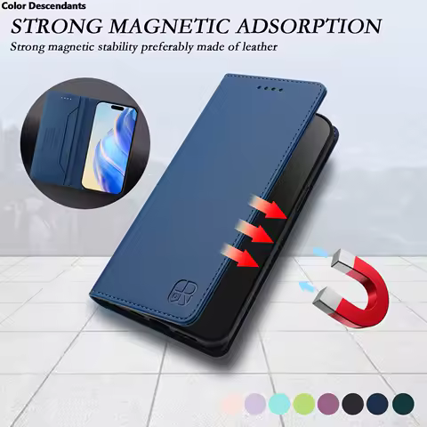 Magnetic Leather Wallet Flip Case For Samsung Galaxy S9 S10 S10E S20 FE S21 Plus S22 Ultra S23 S24 S25 Phone Back Cover