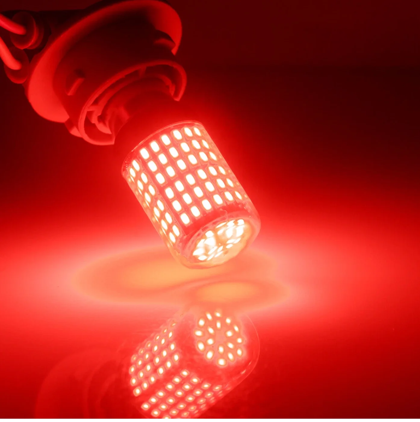2025 update Red P21W 1016 94 BAY15D 1157 7528 LED 3014 144SMD Car Brake Light Bulbs 12V image 4