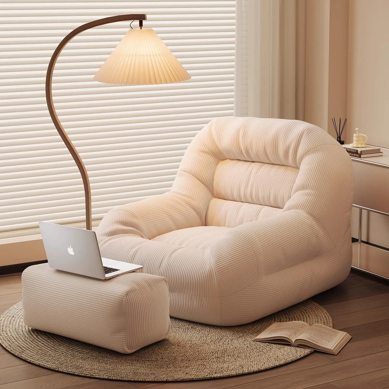 AOLIVIYA Lazy Sofa Single Loveseat 2 Seater Sofa Bed Hotel Reception Sofa Balcony Tatami Recliner