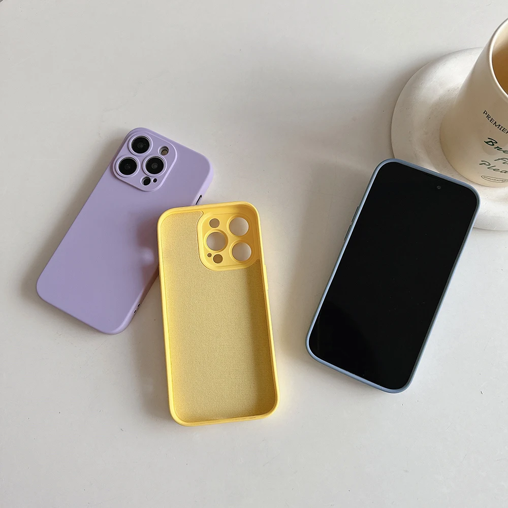 رقيقة جدا مربع السائل سيليكون جراب هاتف آيفون 17 16 15 14 13 12 11 برو ماكس XS زائد مستقيم غطاء حماية الكاميرا #2