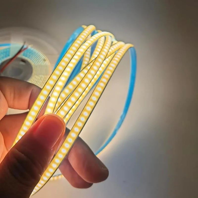 3mm Ultra Thin COB LED Strip, High Brightness DC 5V Flexible Lights for Bedroom, Kitchen, Counter & Party