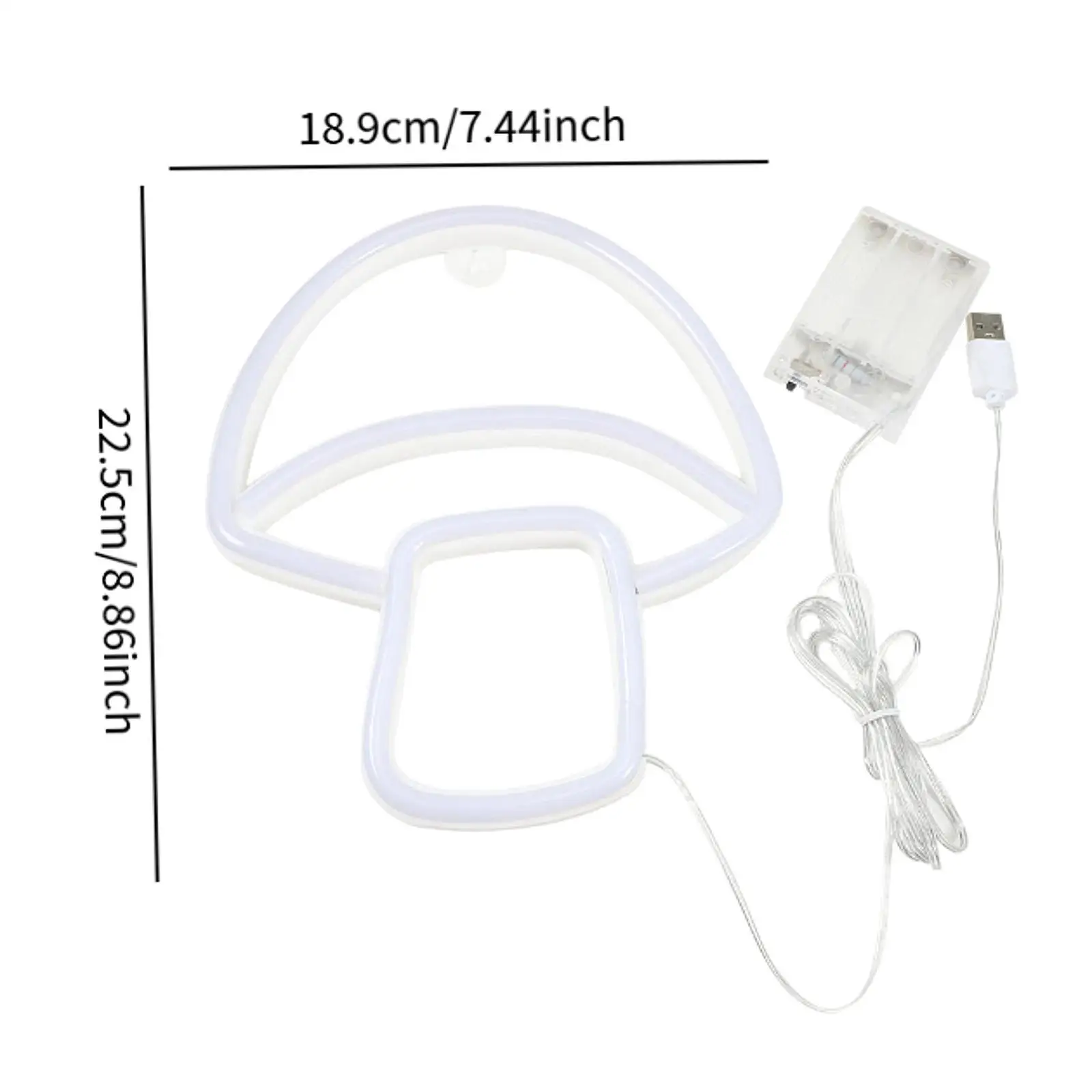 Sinal de néon LED de cogumelo, néon de decoração de parede, decorativo, fofo, luz noturna para jogo