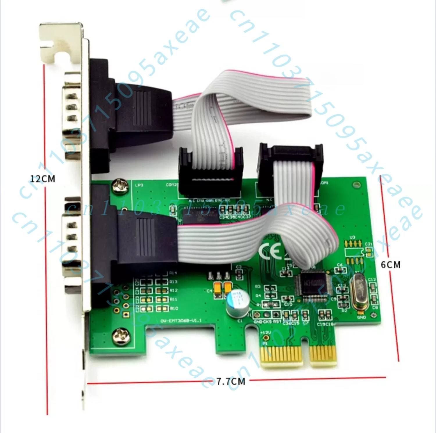 For Syba E1-PCE382-2S PCI-E to 2 Port RS232 Serial Card WCH382 Chip for Industrial POS Desktop
