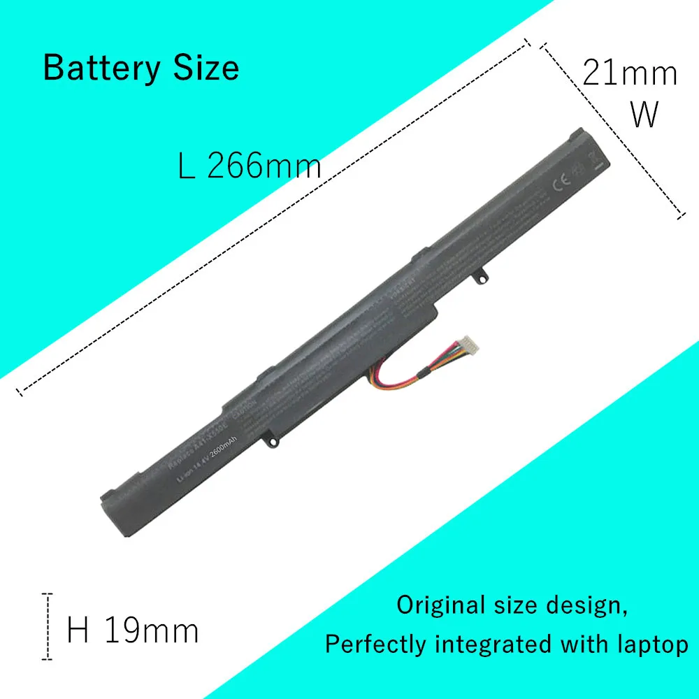 Laptop Battery A41-X550E For Asus A450V K550E X750J A550D K751L X751L F450 P750LB X751MA F450C R752L X751MD F450E R752MA X751MJ