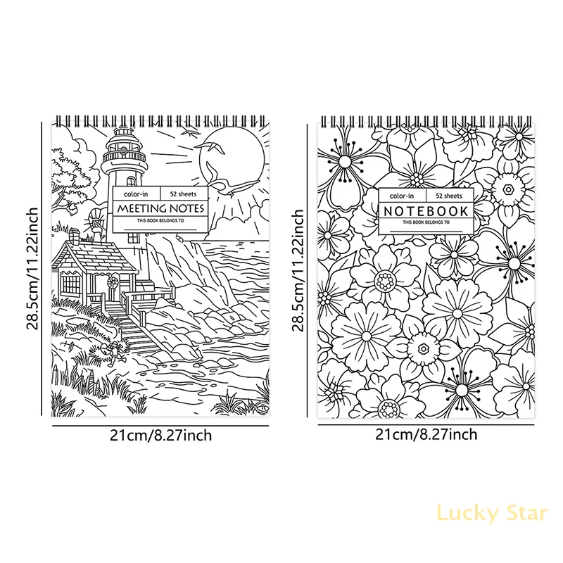 Color-In Spiral Notebook & Daily Planner, Undated ADHD Planner For Adults And Students, 8.27x 11.22 Spiral Bound To-Do List