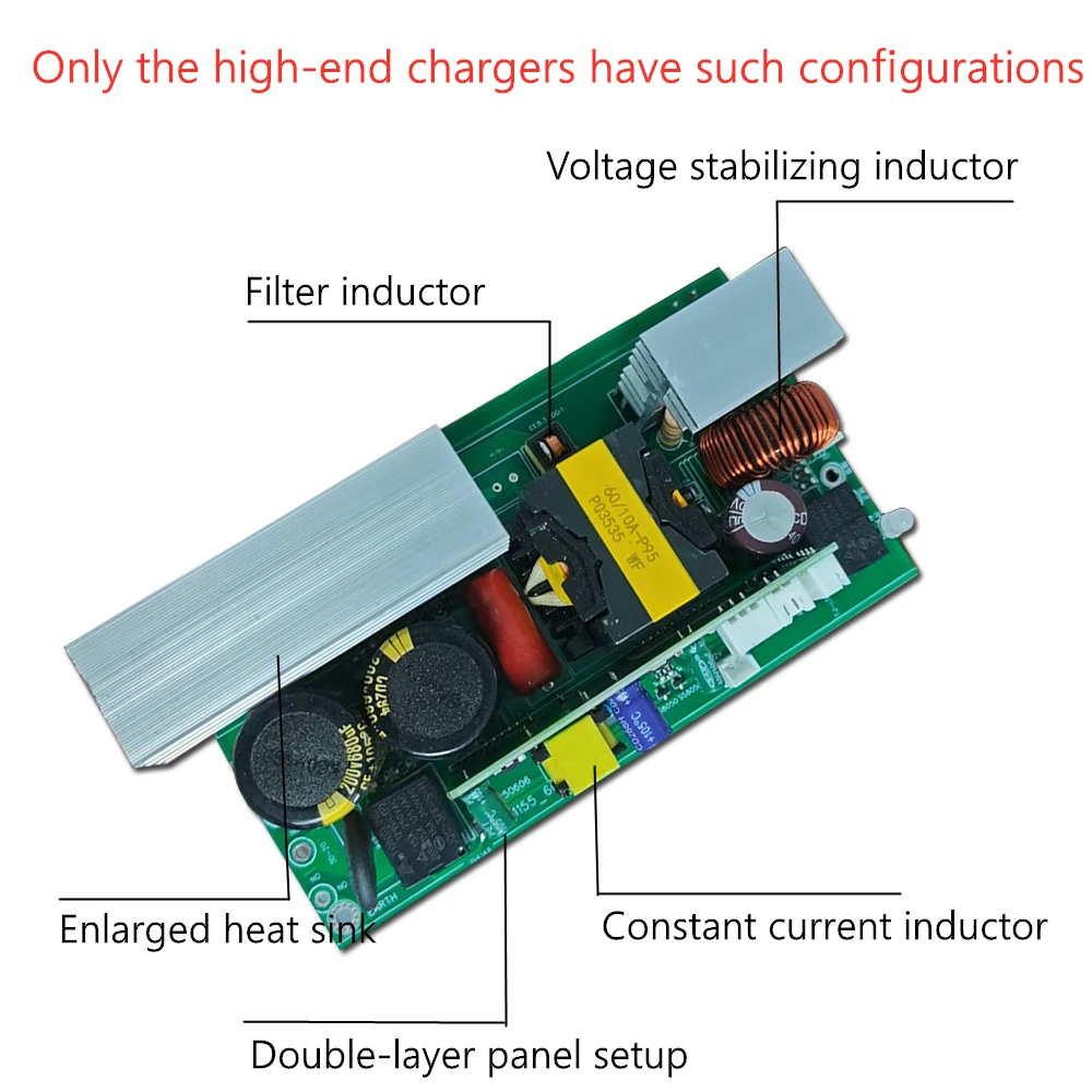 48V 58.4V 72V 60V 67.2V 84V 87.6V Li-ion LiPo Lifepo4 Lithium Battery Charger Curren Adjust 10A 5A Fast Charge 16S 20S 24S parts