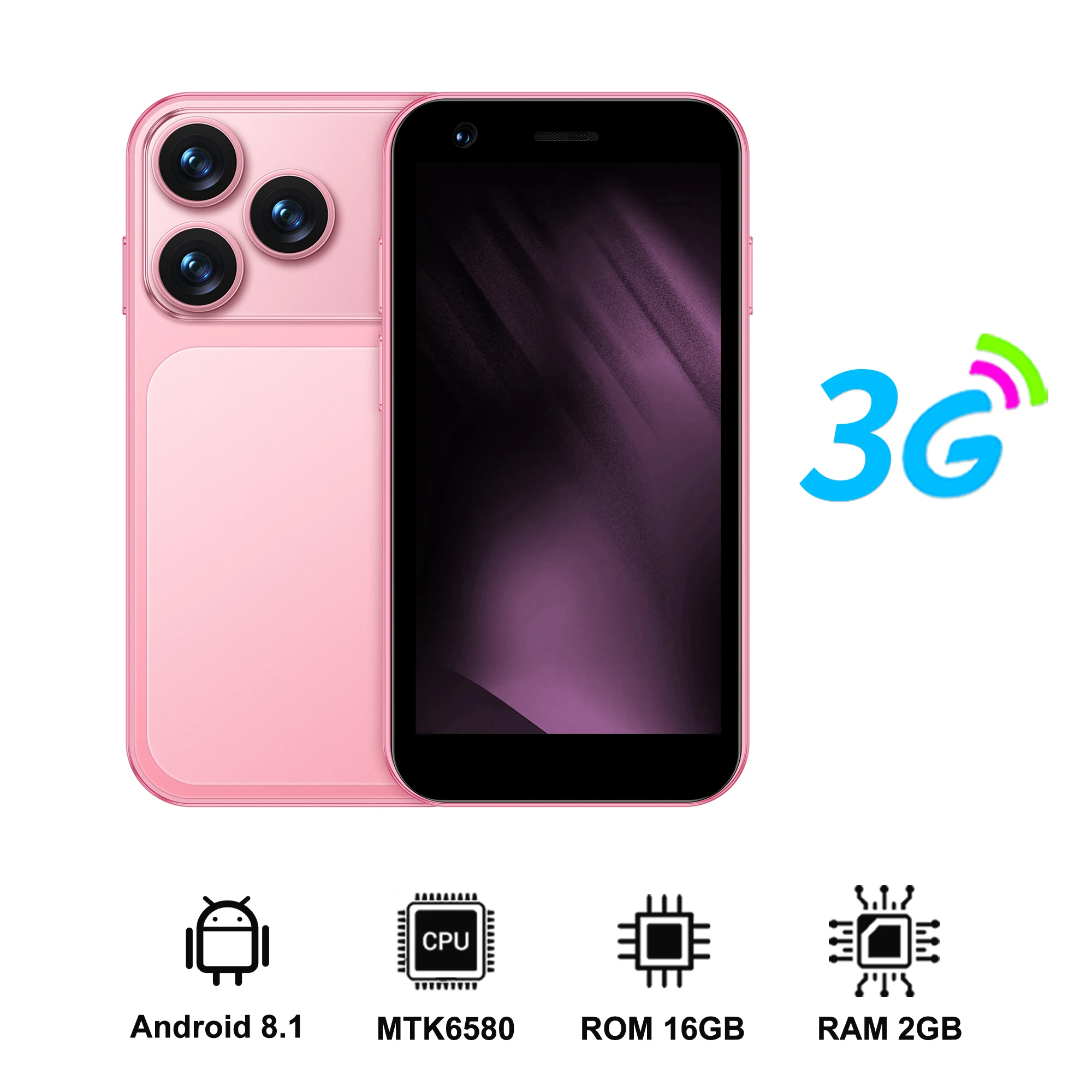 SERVO 18SE mini-smartphone Android 8.1 3G WCDMA Dual SIM Standby 3,0-inch scherm 2 GB RAM + 16 GB Play Store mobiele telefoons
