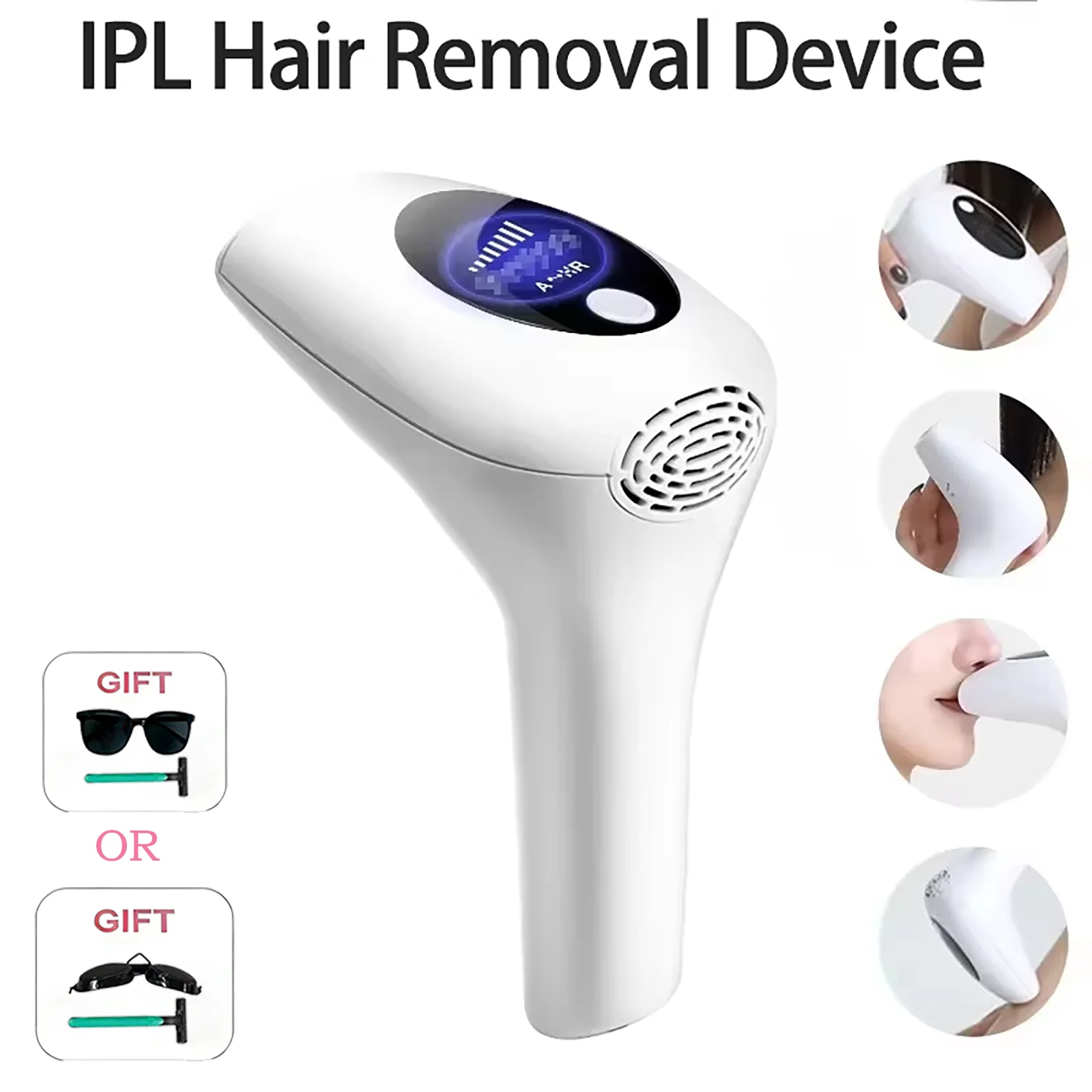 Professional  Women Laser Hair Removal IPL Epilator Female Pulsed Light Electric Depilatory Device For Facial Body Bikini