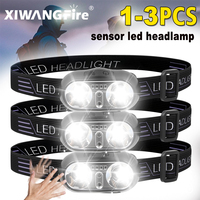 Strong Light Headlamp Mini Led Night Fishing Powerful Torch Head Lamp Outdoor Waterproof Camping Portable LED Sensor Headlamps