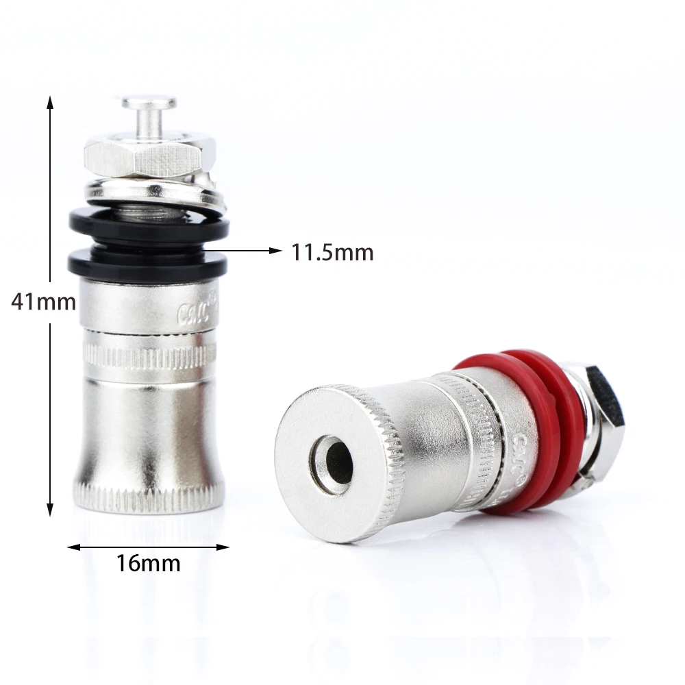 BA1124 CMC niobium Plated OFC ลำโพงแอมพลิฟายเออร์ที่มีผลผูกพันขั้วต่อปลั๊กกล้วยขั้วต่อเอาท์พุทเสียง HIFI DIY