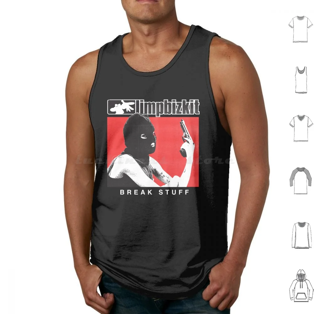 Break Stuff Tank Tops Vest Sleeveless Limpbizkit 90s Limp Bizkit Nu Metal Rap Core 90s Break Stuff Woodstock 99 Wes