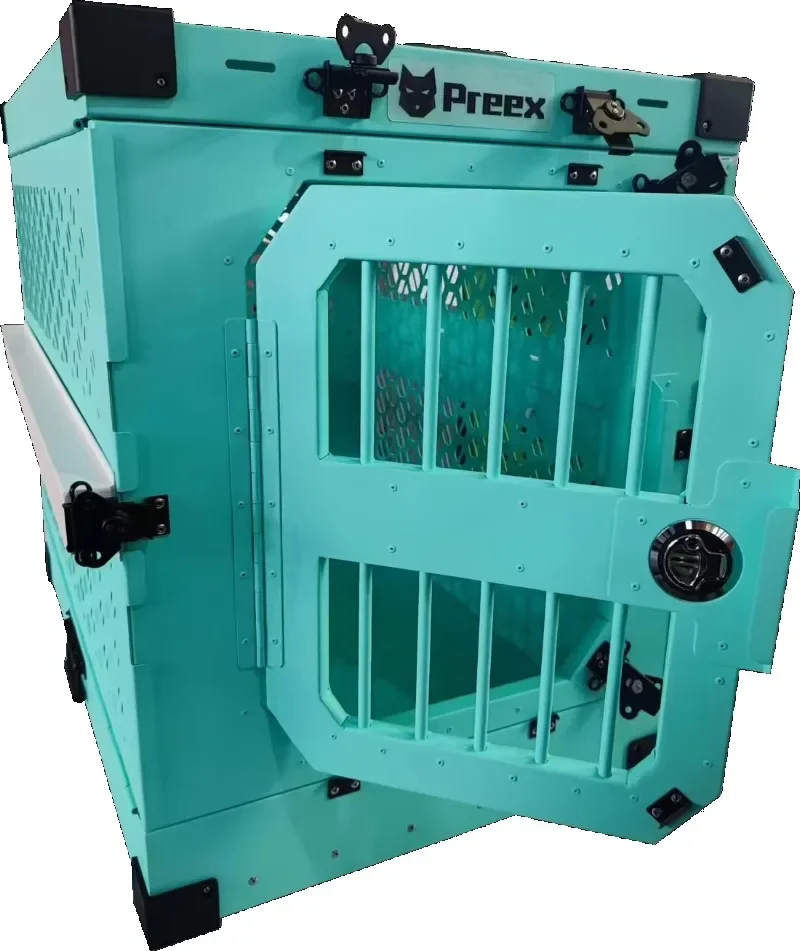 Factory Direct Sales Easy Carrying Dog Cage Colored Powder Coated Aluminum Collapsible Dog Kennel