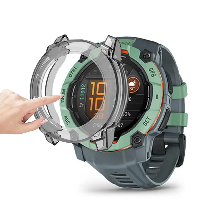 Clear Protector Case For Garmin Instinct 3 45mm Hollow Out Cover For Garmin Instinct 3 Amoled 50mm Protective Watch Shell