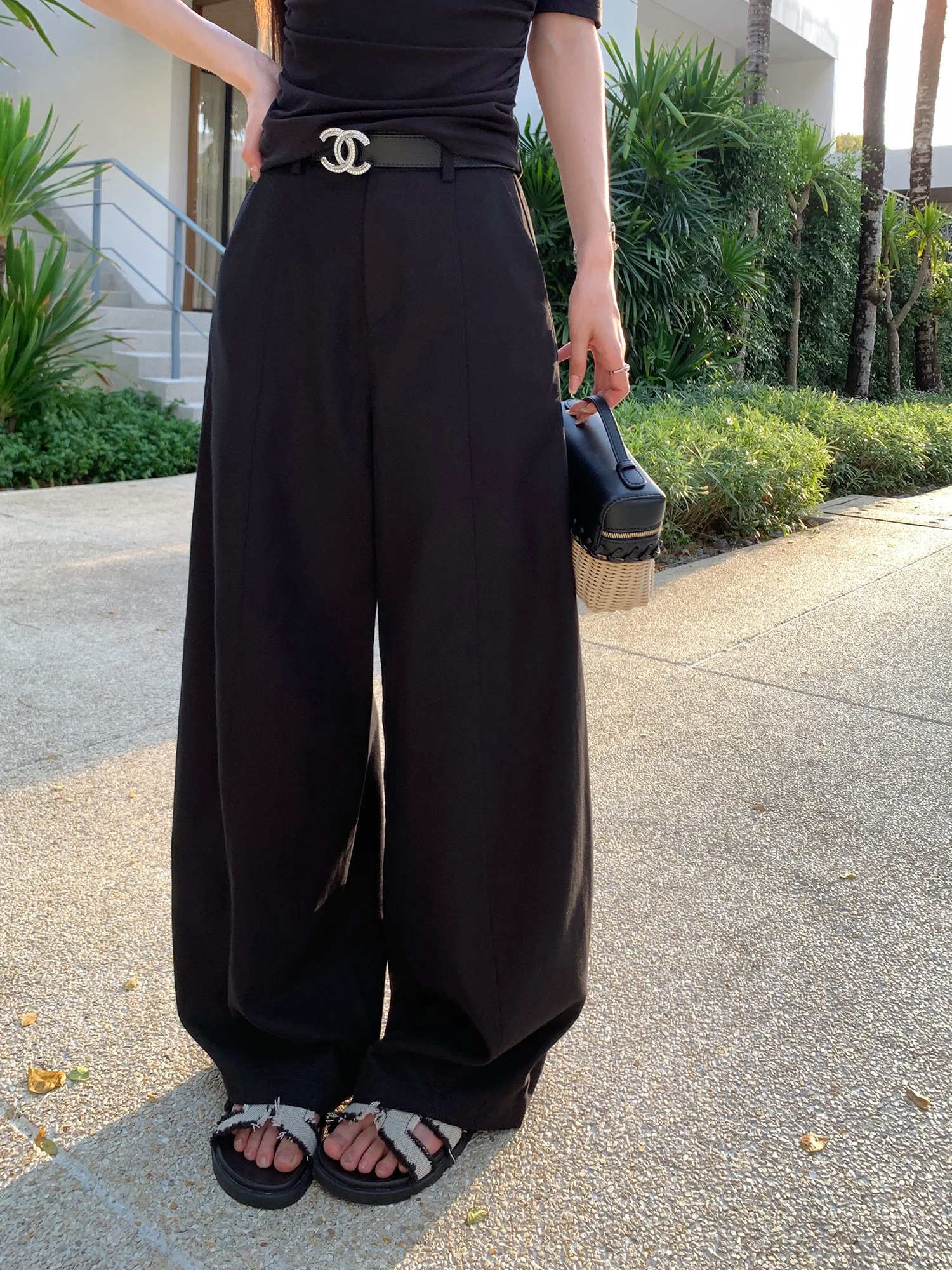 

Женские брюки-баллоны Pusumede с высокой талией, широкими штанинами, драпированные, свободные, повседневные, из хлопка Lenzing Fiber, комфортные, в стиле Lazy Style