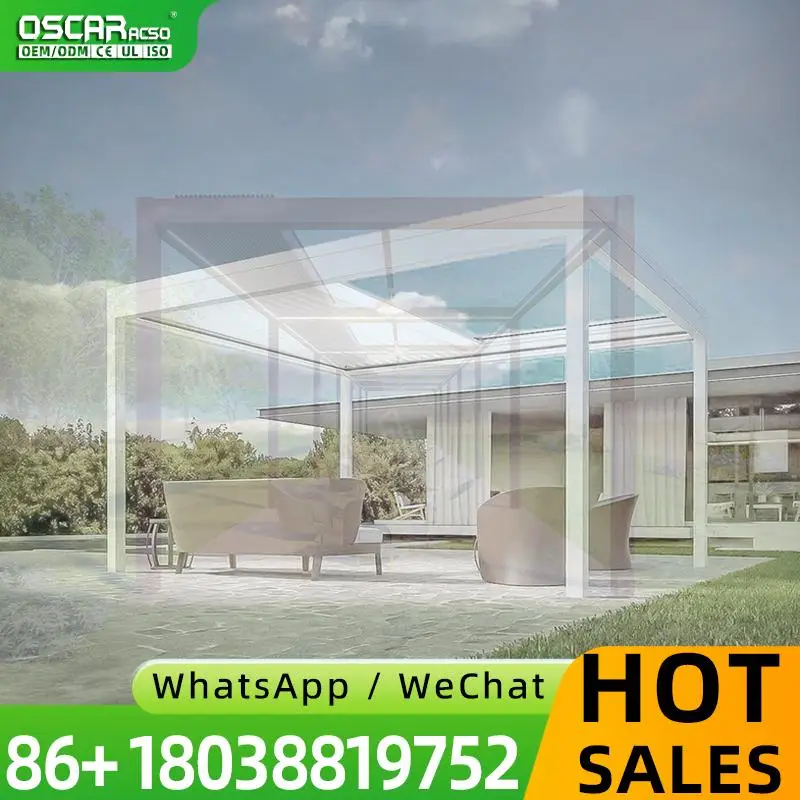 

Умное управление, выдвижная крыша, уличная беседка, 3 м, устойчивый алюминиевый светодиодный пульт дистанционного управления для сада, патио, беседки на заднем дворе