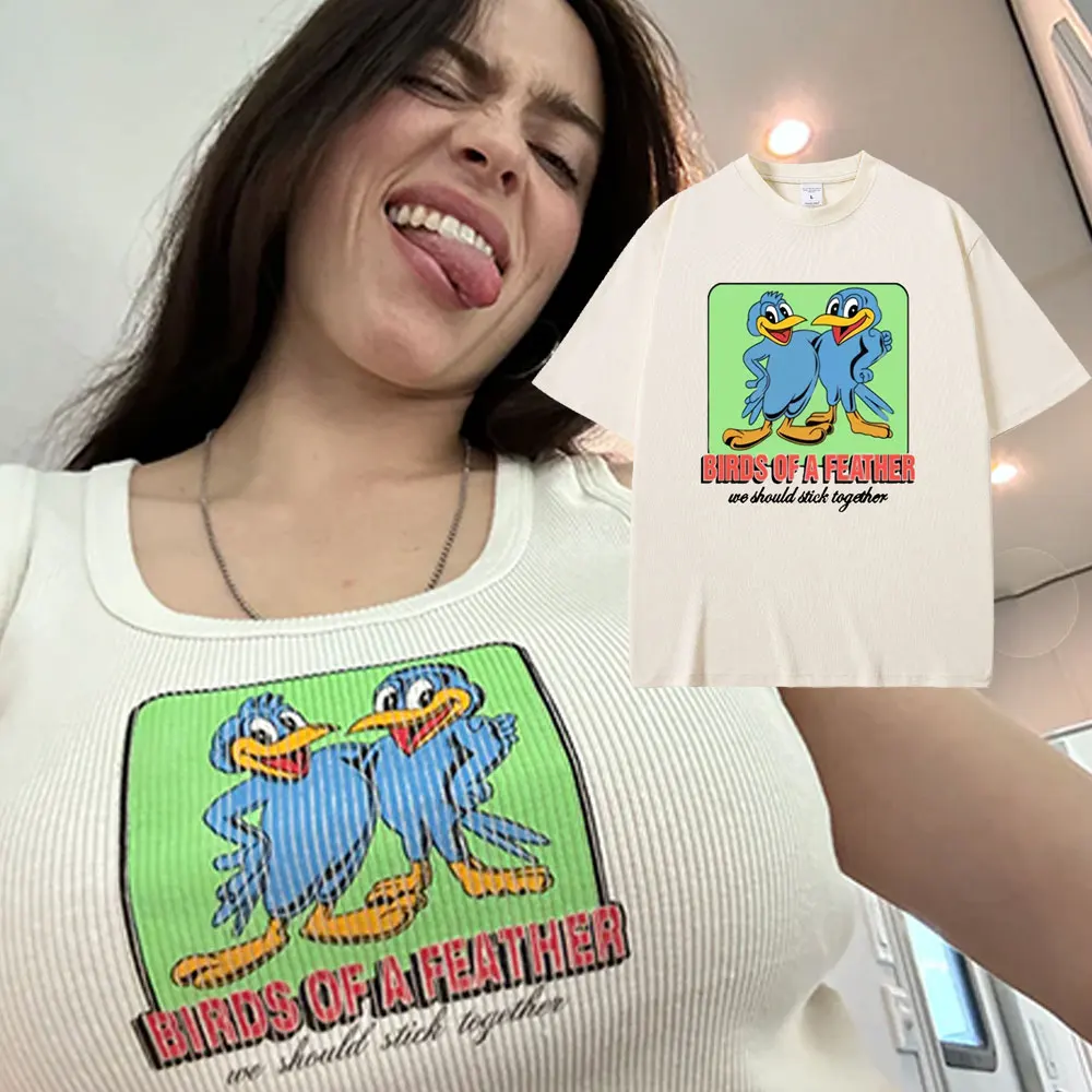 Hit Me Hard and Soft Birds of A Feather Same Style Merch T Shirt Men Women Fashion Pop Music Tshirt Cotton T-shirts Streetwear