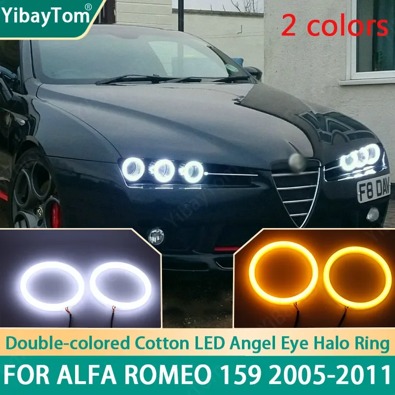 6 pieces Super bright durable warranty SMD Cotton Light Switchback LED Angel Eye Halo Ring DRL Kit For Alfa Romeo 159 2005-2011