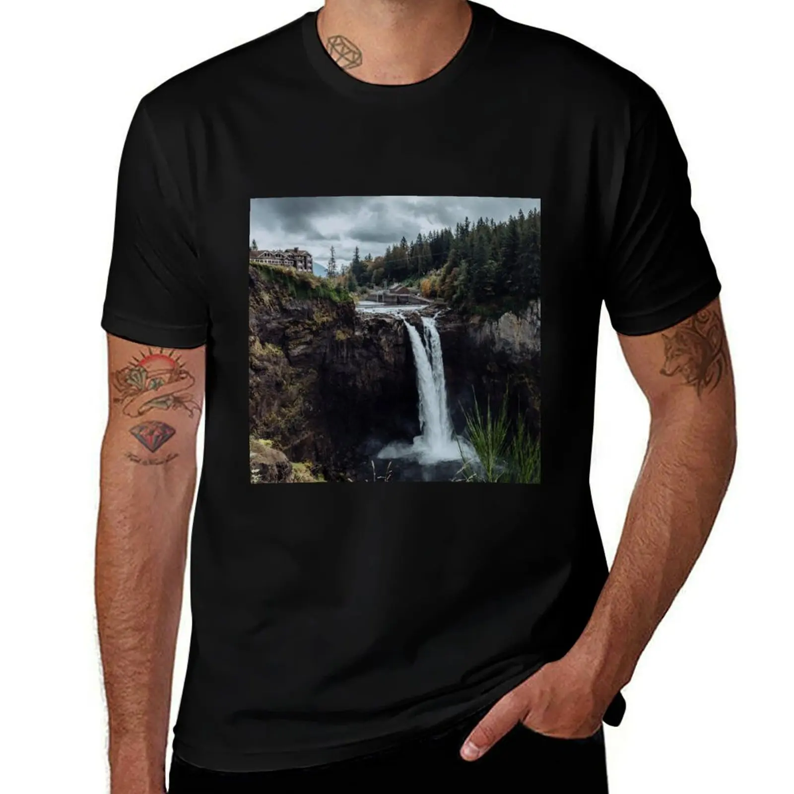 

Snoqualmie Falls T-Shirt graphic t shirt vintage cheap stuff baggy shirts Men's t shirts