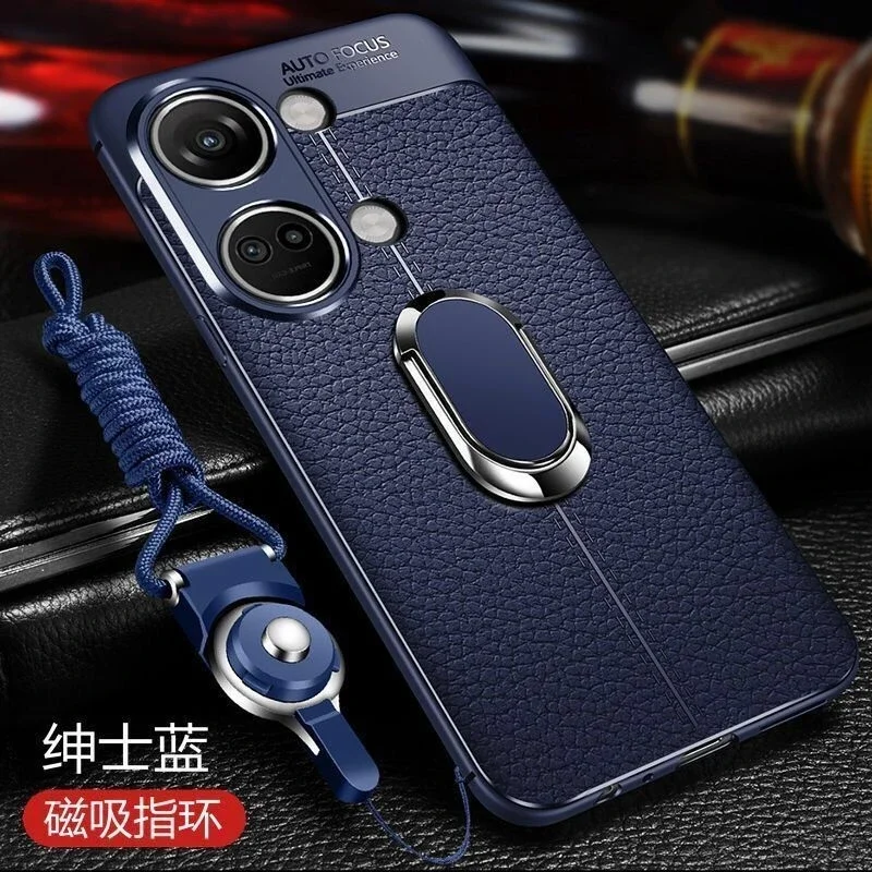 

Magnetic Case For OnePlus Nord 3 5G Case Holder Ring Phone Cover For One Plus Nord3 Capa Slim TPU Soft Leather Shockproof Bumper