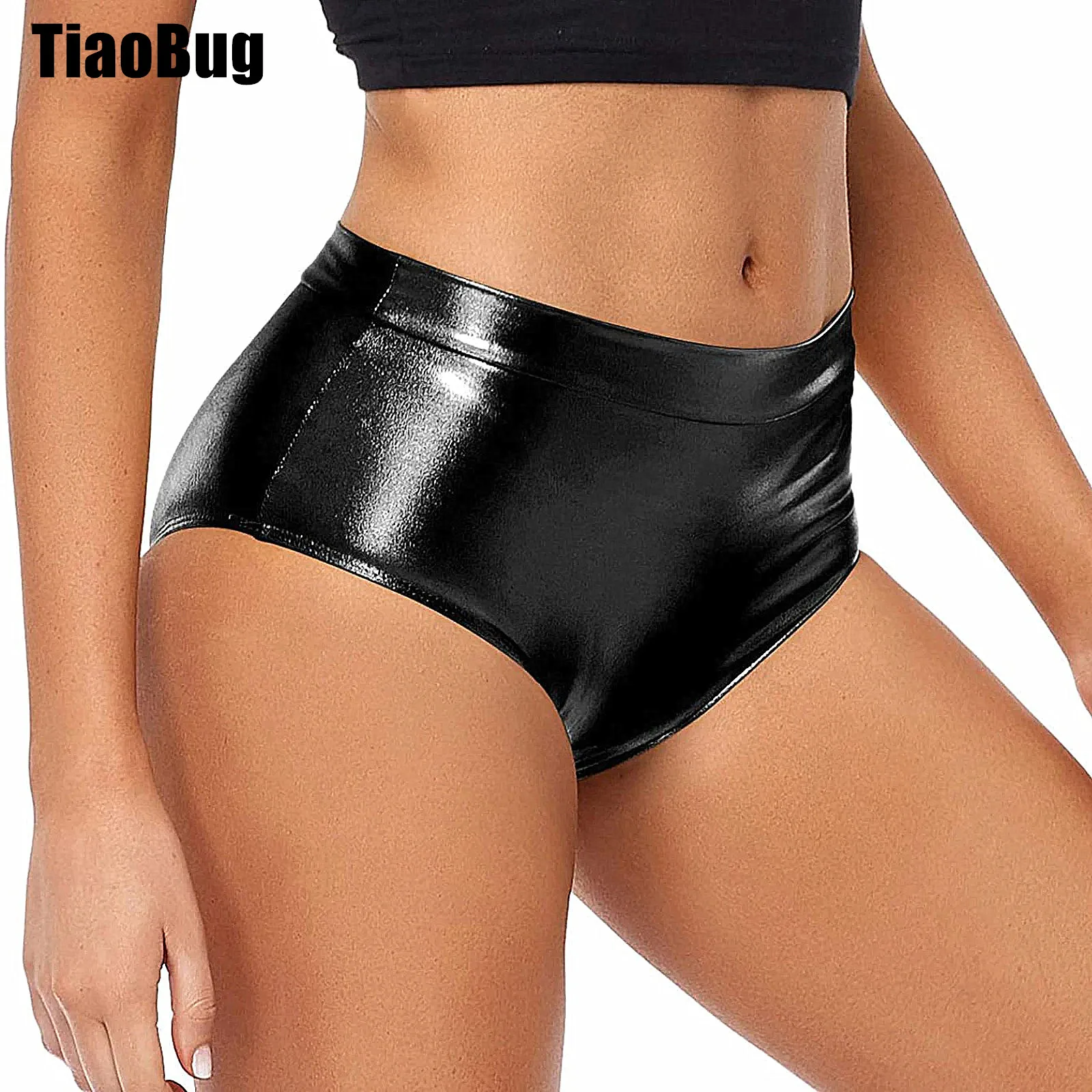 Womens Metallic Booty Shorts Shiny Panties Hot Pants Dance Music Festival Rave Party Bottoms