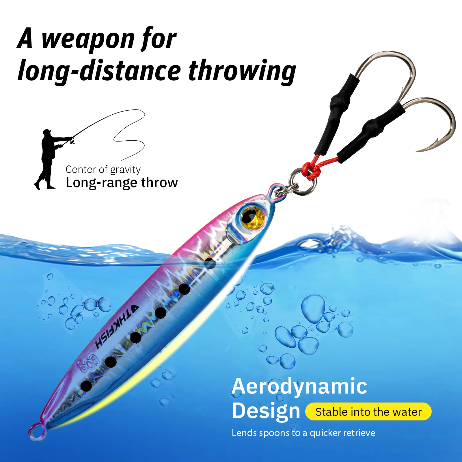 THKFISH señuelos de cuchara para jigging lento en agua salada atún