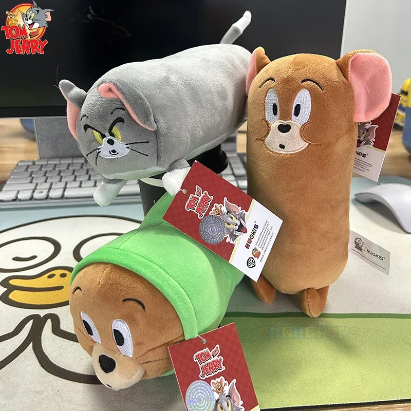 Novo engraçado boneca brinquedos presente-20cm forma longa tom e jerry travesseiro de pelúcia filme & tv mercadoria dos desenhos animados brinquedos animais de pelúcia