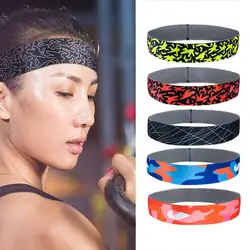 Fashion Sweat Absorbent Breathable Gym Yoga Unisex Hair Band Sports Headband Elastic Soft Comfortable Quick-dry Sports Wear