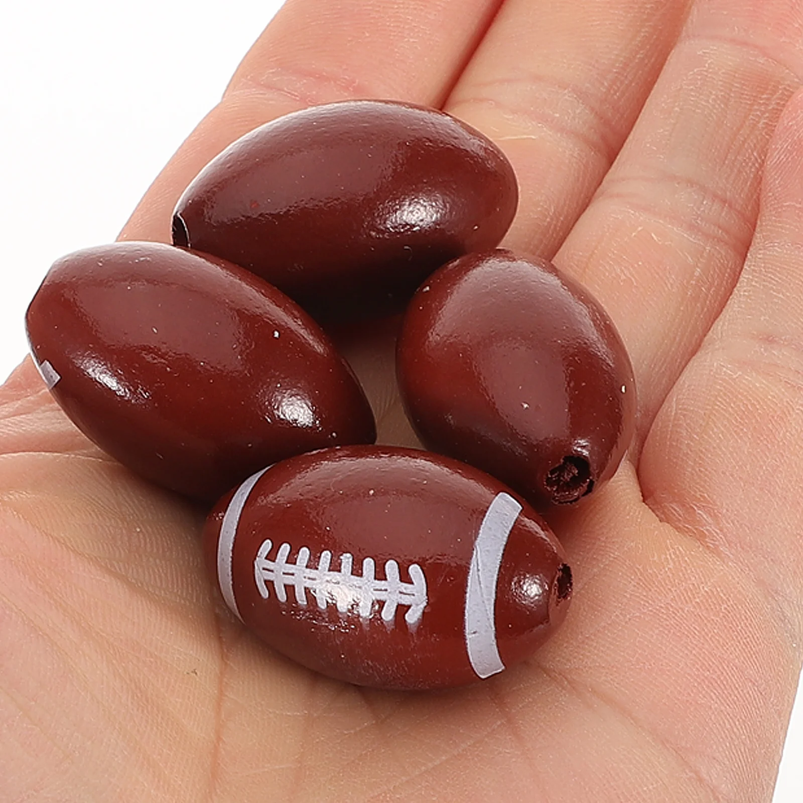 

50Pcs Wood Craft Beads American for DIY Jewelry Making Loose Spacer Charms Bracelet Earring Keychain Decoration