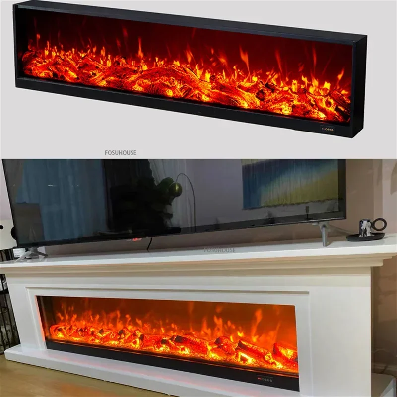 تخصيص الموقد الأساسية لمطعم ديكور المنزل ثلاثية الأبعاد محاكاة لهب غرفة المعيشة جزءا لا يتجزأ من حامل التلفاز المواقد R #4