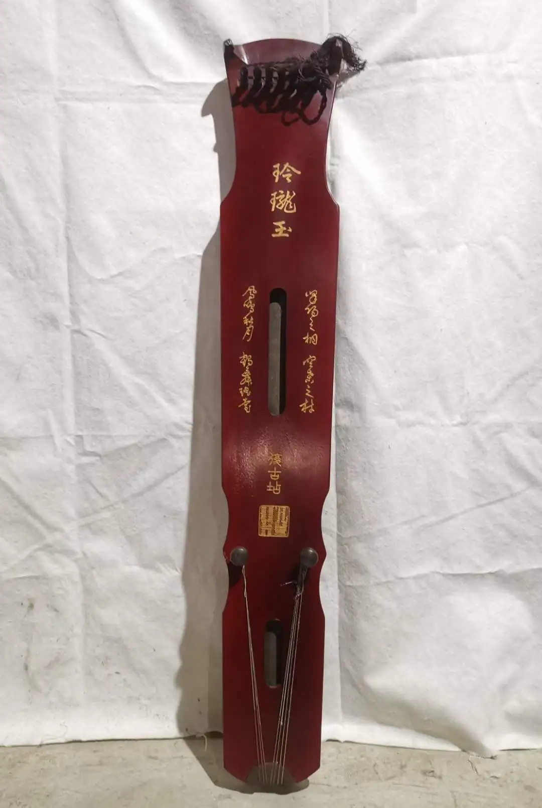 122cm Wooden body Red Lacquerware Guqin Chinese Antique Heptachord Guitar Violin the seven-stringed Music instrument