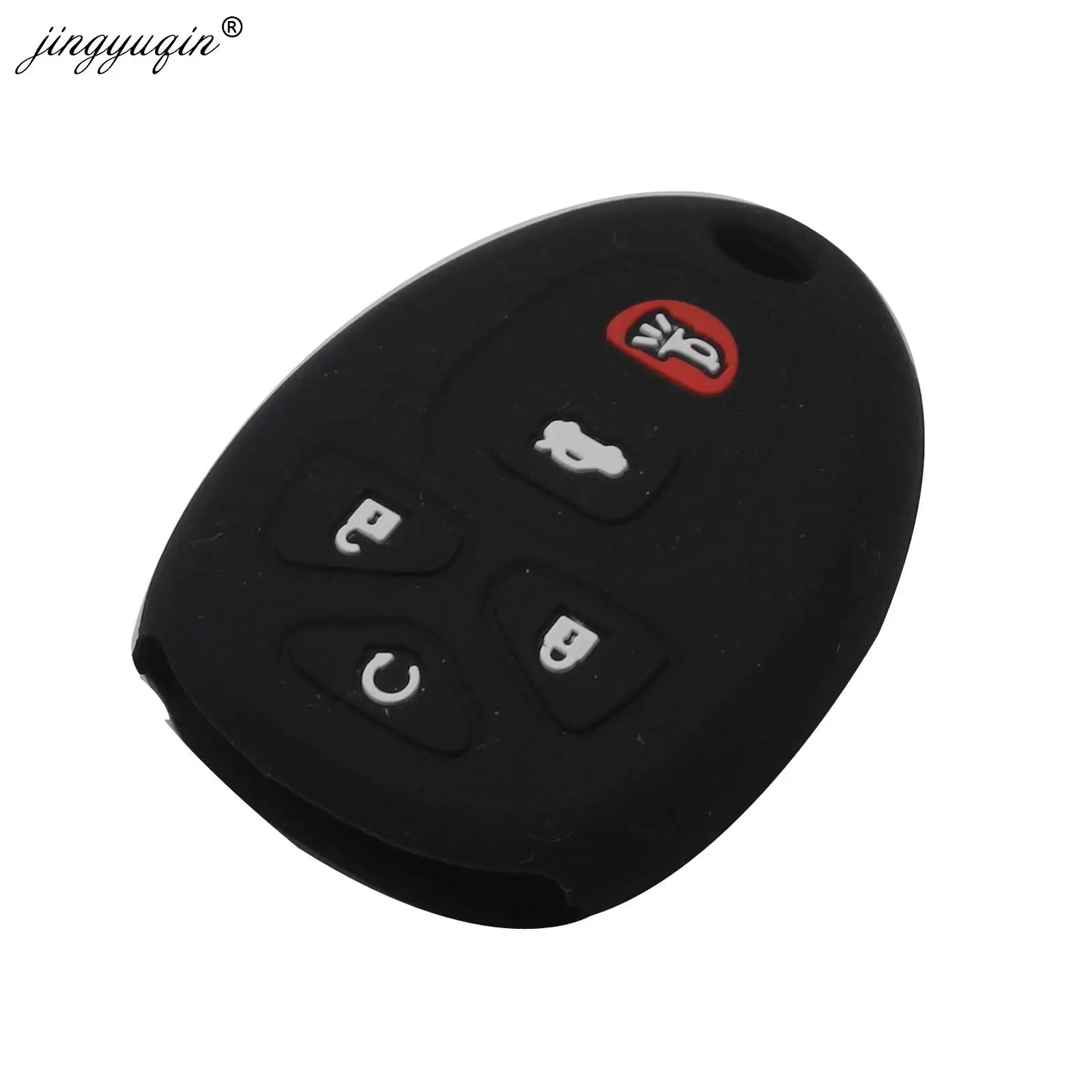 jingyuqin Silicone Key Case For G-M-C Buick Enclave LaCrosse Chevrolet Impala Suburban 1500 Pontiac Remote Smart Key Cover