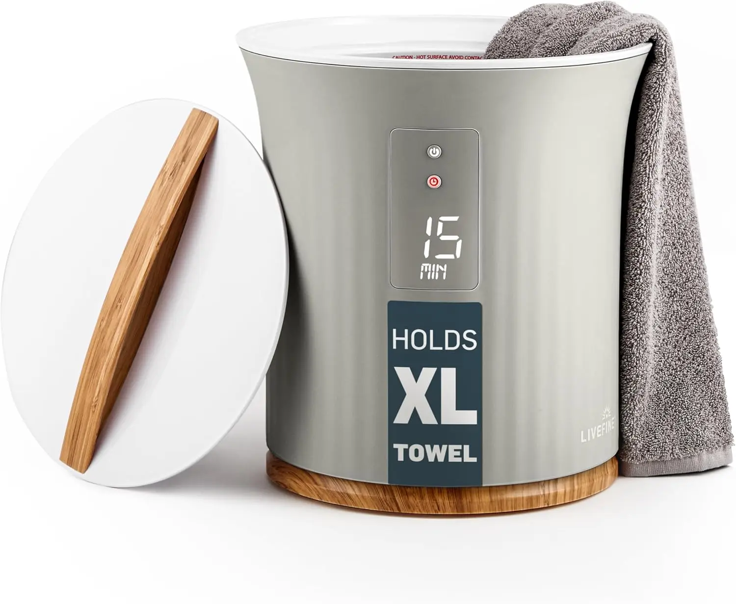 

Luxury Towel Warmer with LED Display, Adjustable Timer, Auto Shut-Off for Oversized Towels