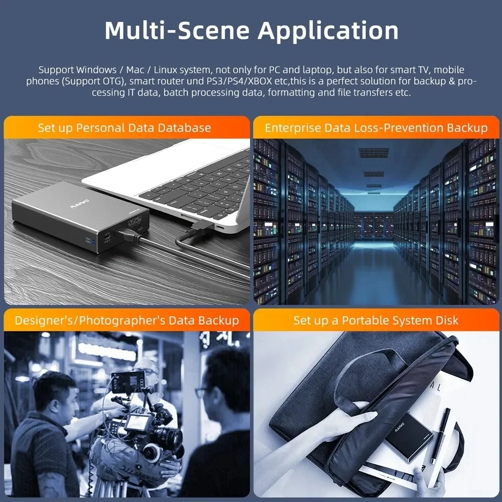 MAIWO 2,5 inch HDD en SSD SATA I/II/III behuizing Dual Bay externe harde schijfbehuizing Aluminium USB 3.0 5Gbps met RAID-functie