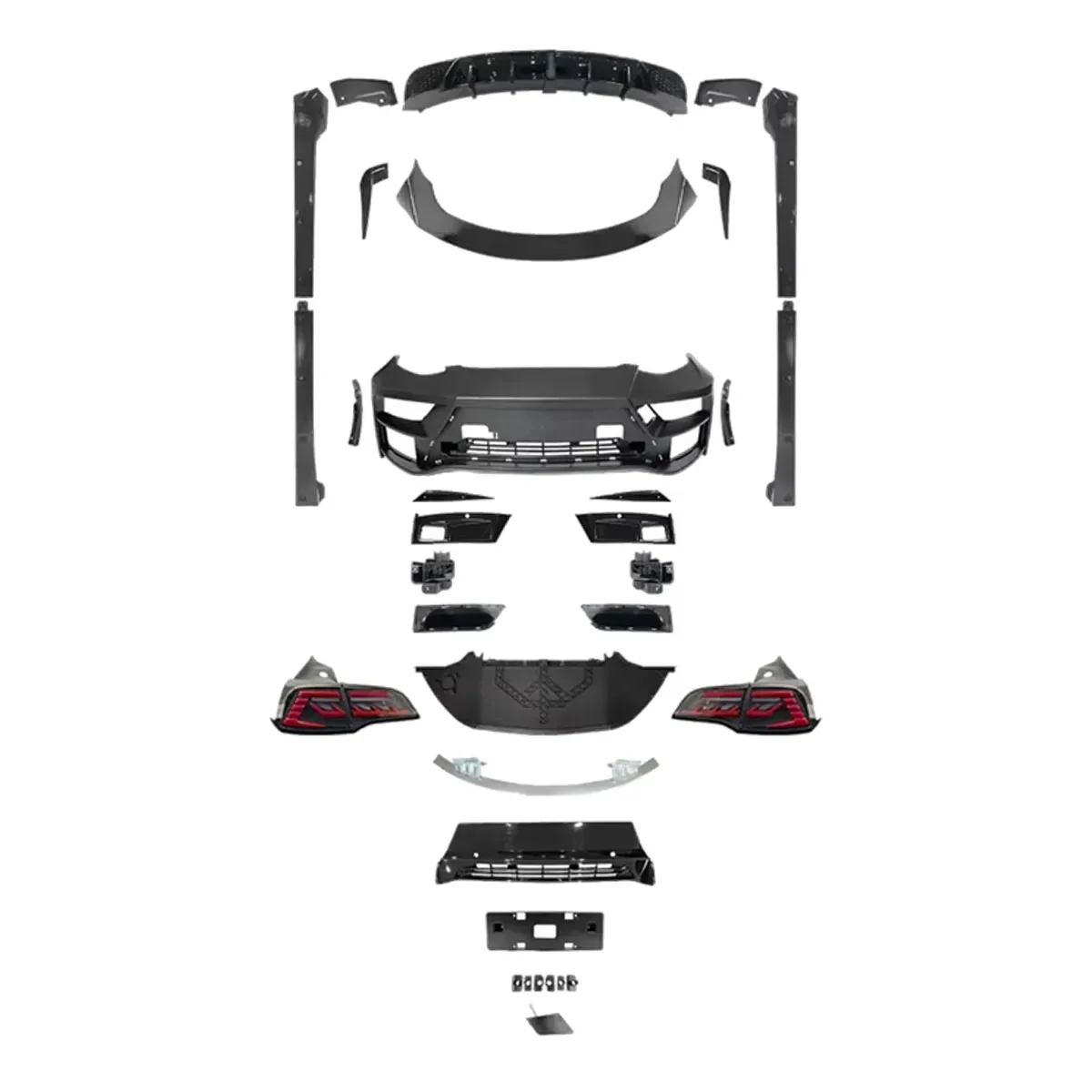 Car Body Kit For Tesla Model 3 Front Bumper Rear Spoiler Splitter Tailpiece Aerodynamic Components