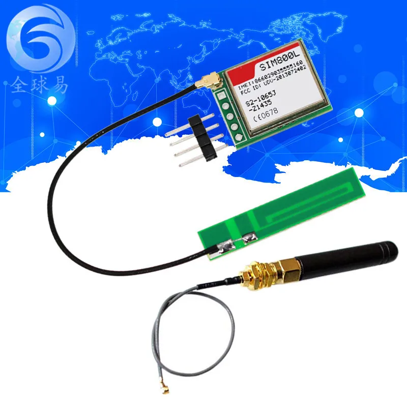 Зеленый модуль SIM800L GPRS/TCP/IP — выдвижной слот MicroSIM, плата GSM SMS для связи IoT