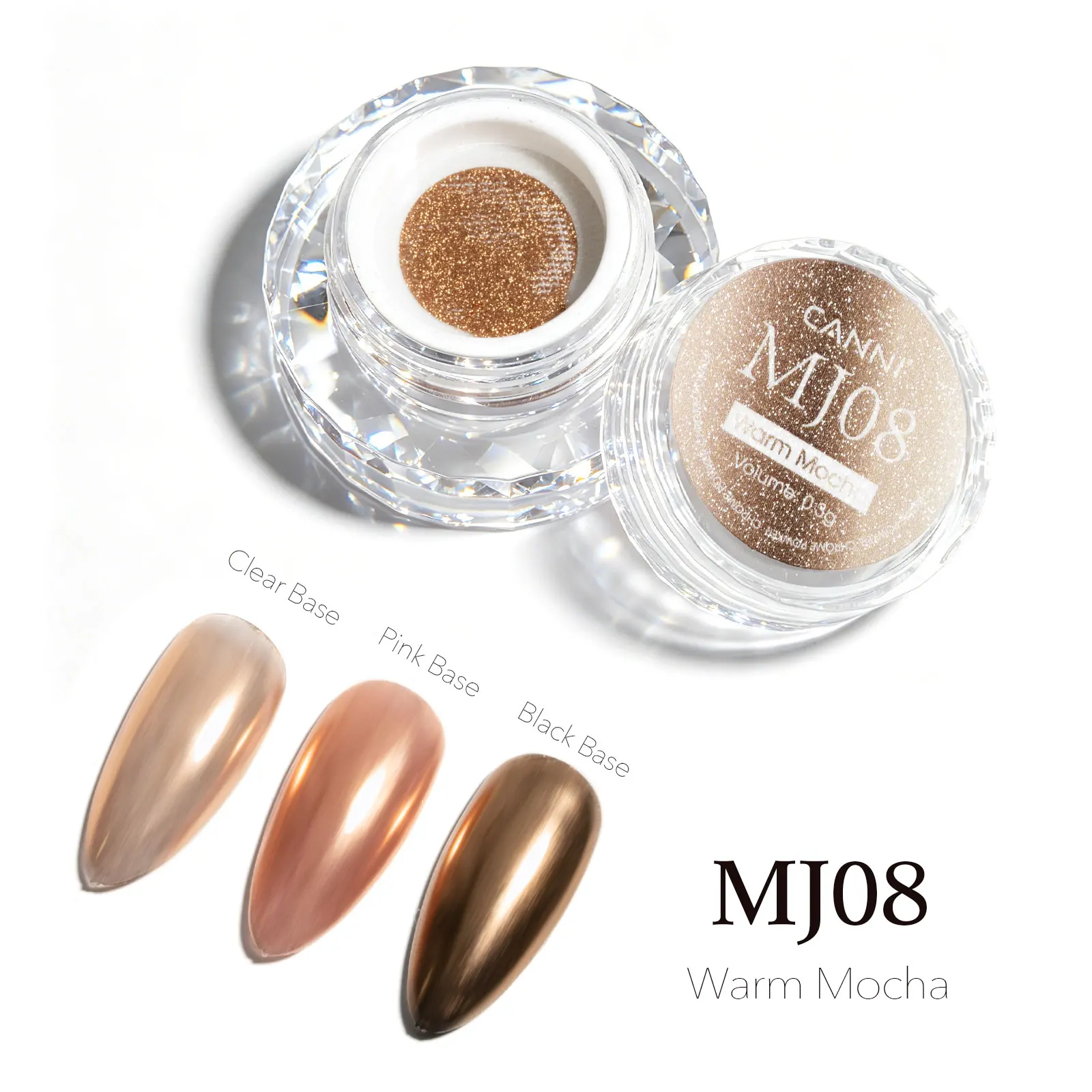 CANNI Top Coat für Chrompuder 9ml Einfach Aufzutragen mit Stärkerem Spiegeleffekt Metallischer Spiegelpigment für Gel-Nagelkunst Salon