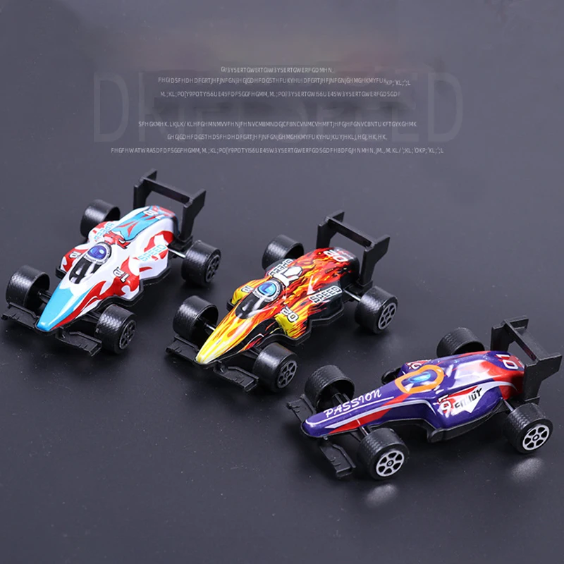 Coche de carreras de simulación de 5 piezas para niños, coche de juguete de simulación de F1, modelo de rompecabezas, regalo de cumpleaños y vacaciones