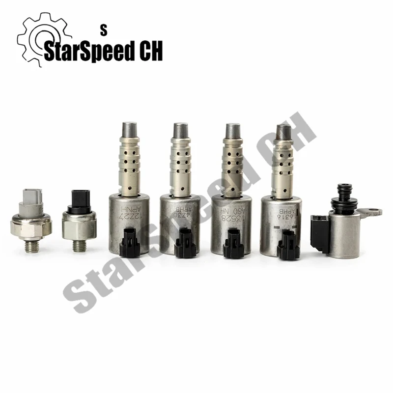 NEW JF017E JF017 JF016 JF016E RE0F10D Auto Transmission Solenoid Kit 7PCS Set For Nissan Altima Murano Pathfinder 2012-2016