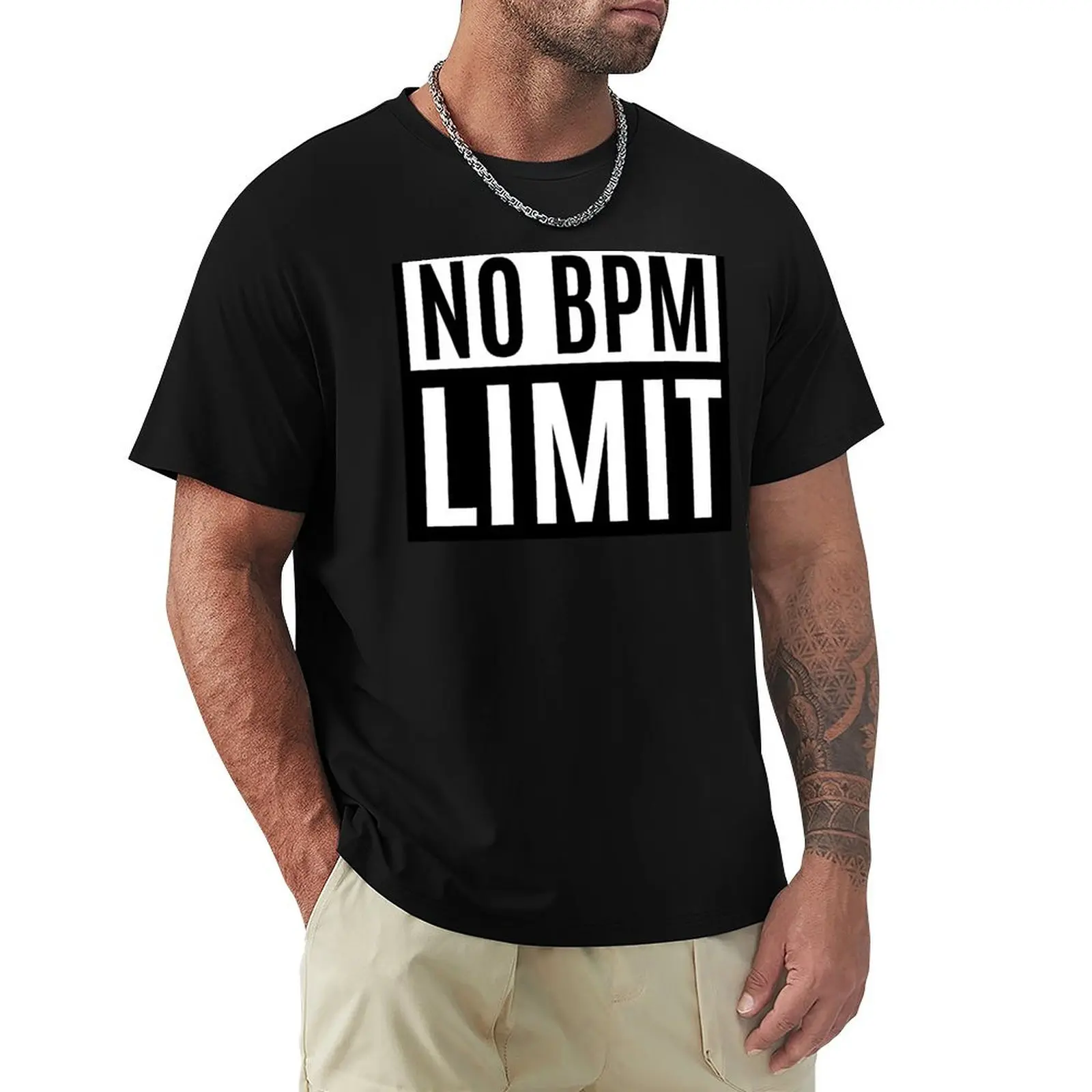 Футболка No BPM Limit - Rave Party, легкая футболка для тренировок в тренажерном зале