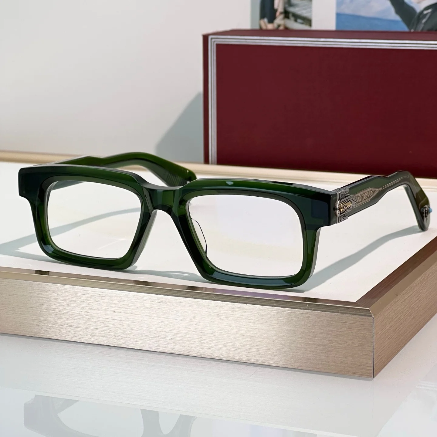 JMM BELVEDERE Business Handgemaakte Zonnebril Vrouwen Luxe Vierkante Dikke Acetaat Designer Lentes De Sol Mujer heren Zonnebril - afbeelding 1