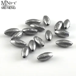 Mnft azeitona forma chumbo macaroni sinkers puro chumbo que faz pesca sinker 0.35g, 0.5g, 0.6g, 1g, 2g peso vendendo