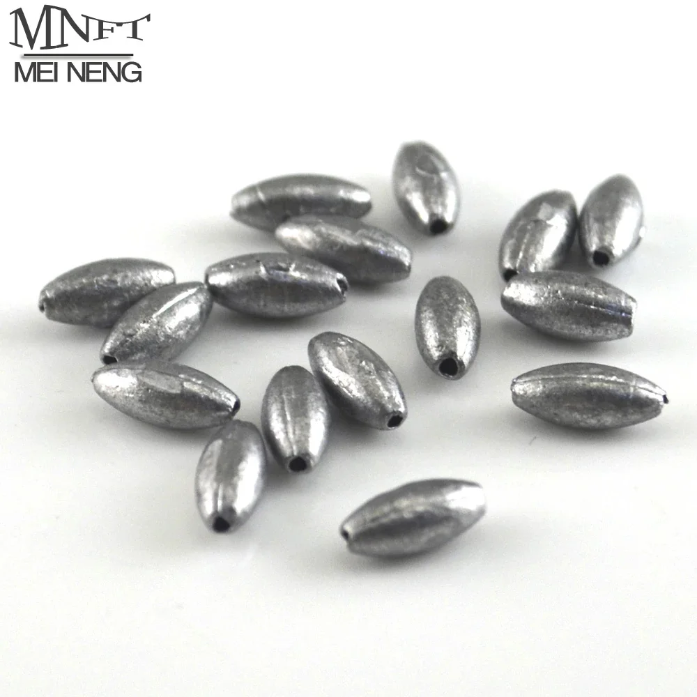 MNFT Olive Shape Lead macaroni Sinkers Pure Lead Making Fishing Sinker 0.35g, 0.5g, 0.6g, 1g, 2g Weight Selling