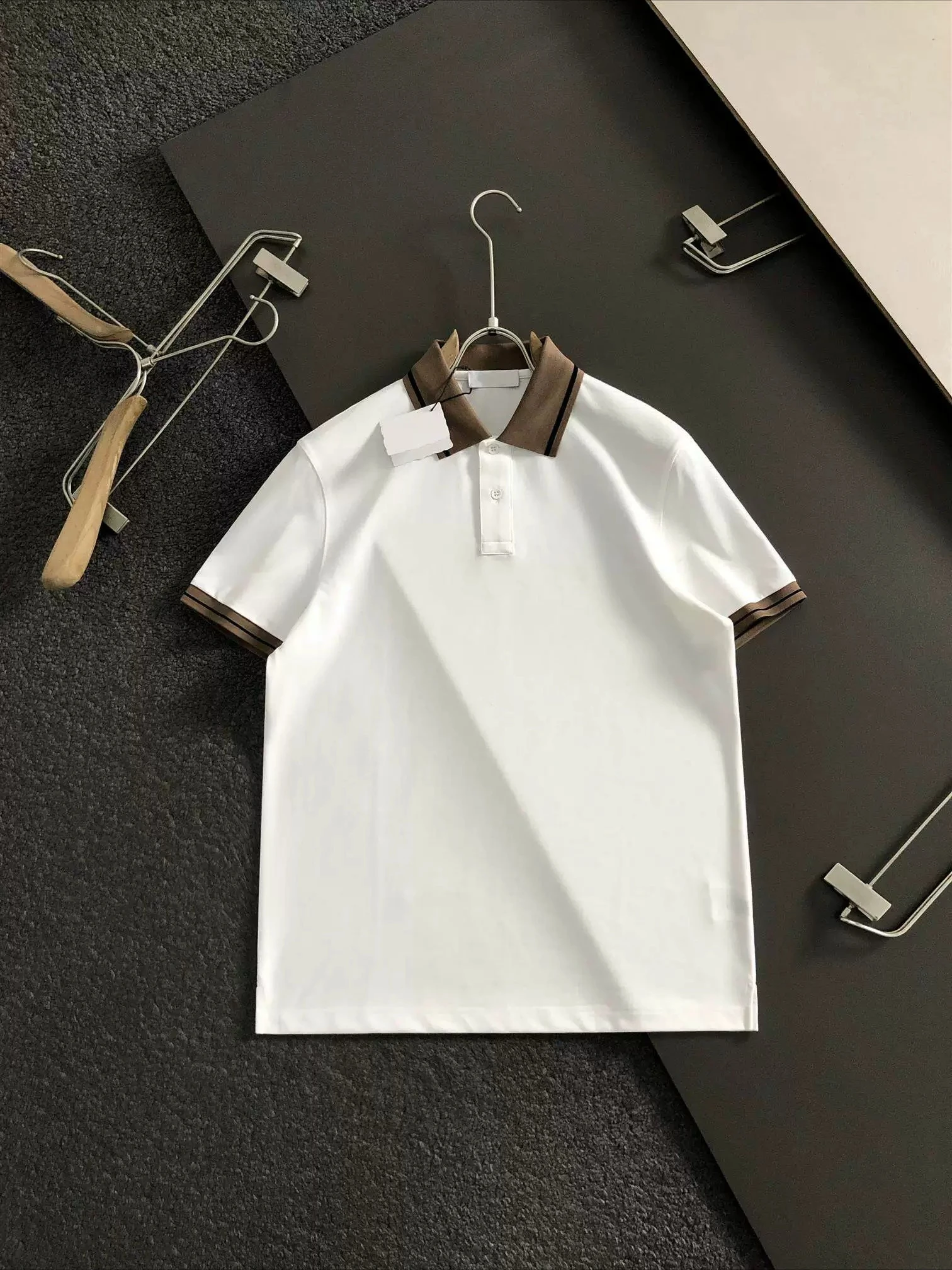 Italian BC spring and summer business casual lapel polo shirt top old money wind embroidery short sleeve T-shirt half sleeve