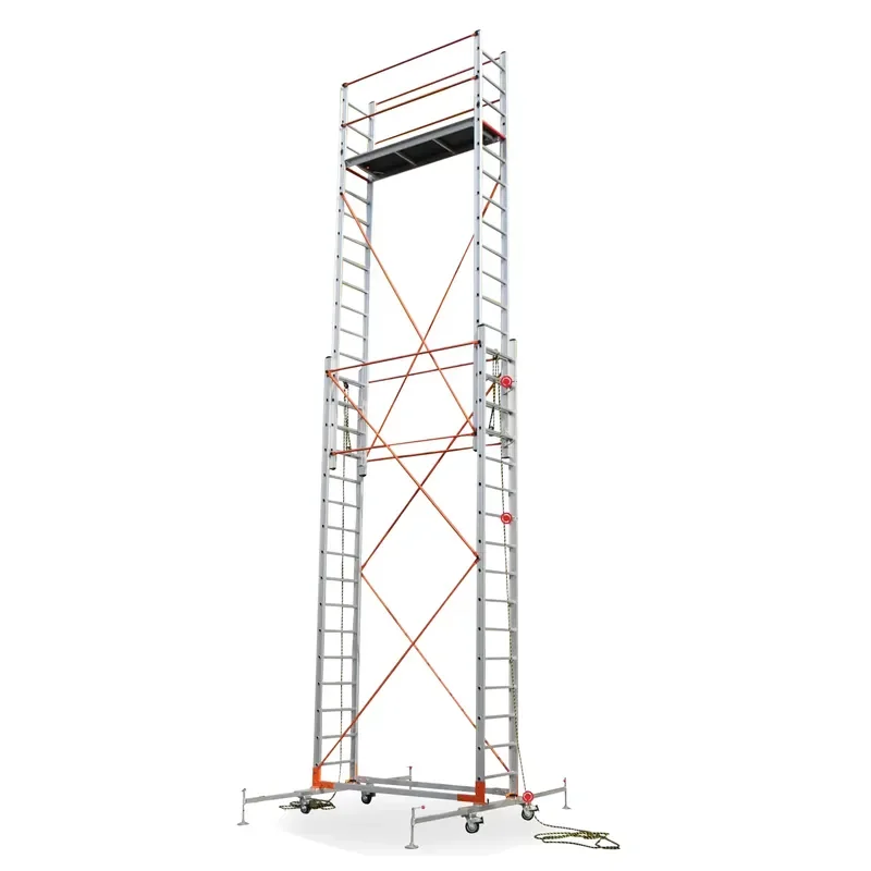 Mobile Scaffolding With Wheels Accessories Frame Brace Ladders Aluminum Stairs Scaffolding for Construction