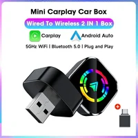 Nuevo adaptador inalámbrico CarPlay Android Auto SmartMini Box Plug And Play WiFi conexión rápida OTA actualización Universal para Toyota