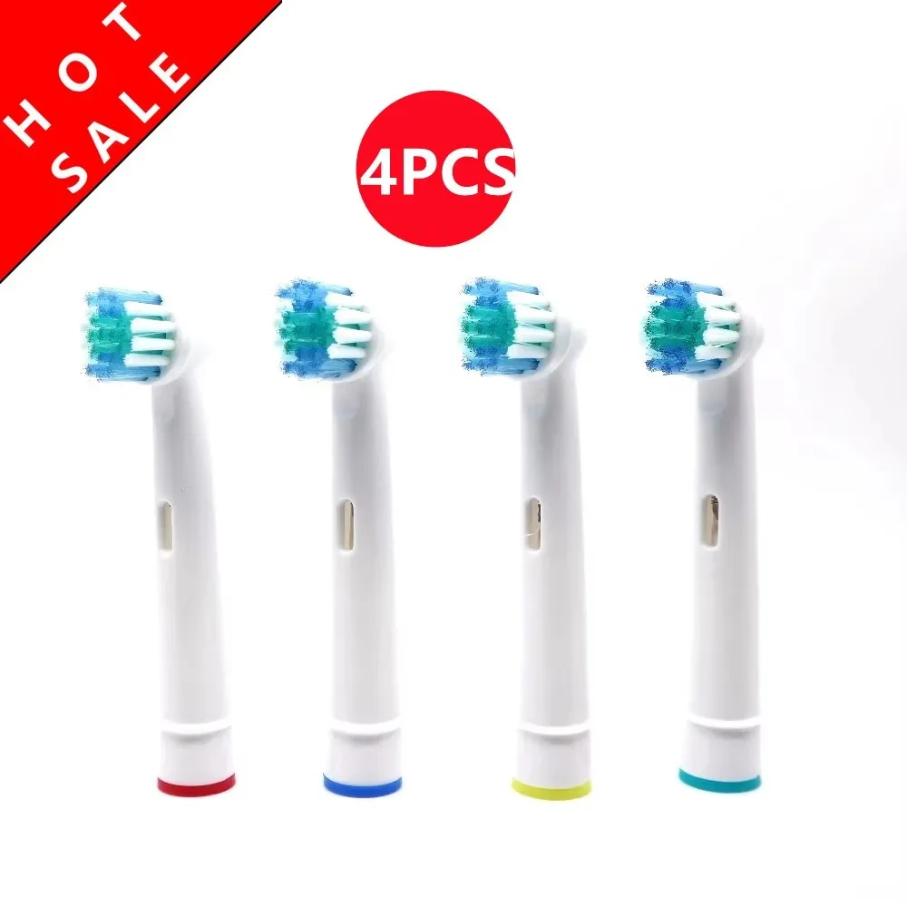 Cabeças de escova de substituição para escova de dentes elétrica oral-b, 4 unidades, ajuste avançado power/pro saúde/triumph/vitalidade precisão limpa
